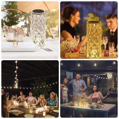 USB Charging Rose Diamond Table Lamp