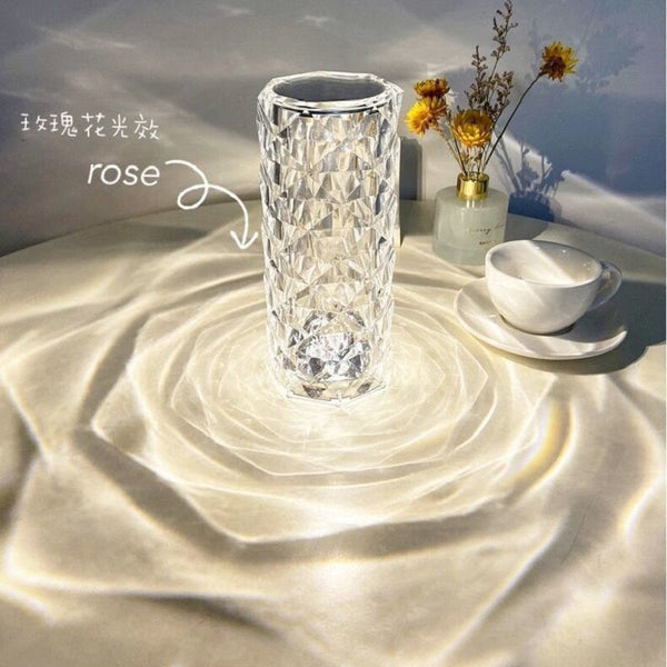 USB Charging Rose Diamond Table Lamp